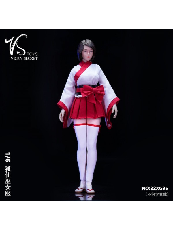 (Pre-order)VSTOYS 22XG95 1/6 Fox Fairy Miko Costume Elevator狐仙 巫女服裝吊卡(Pre-order $218HKD)