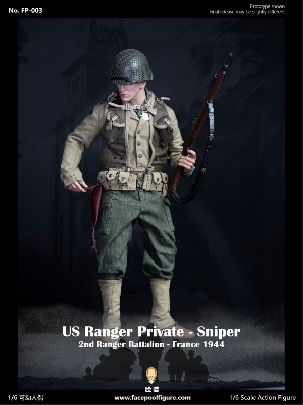 (售罄) Facepoolfigure 臉譜模玩 FP003A 1/6  二戰美軍遊騎兵狙擊手 - 法國1944 普通版( FP-003A )