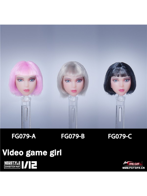 (預訂) Fire Girl Toys FG079 1/12 電玩女孩頭雕 (預訂價 HKD$ 188)
