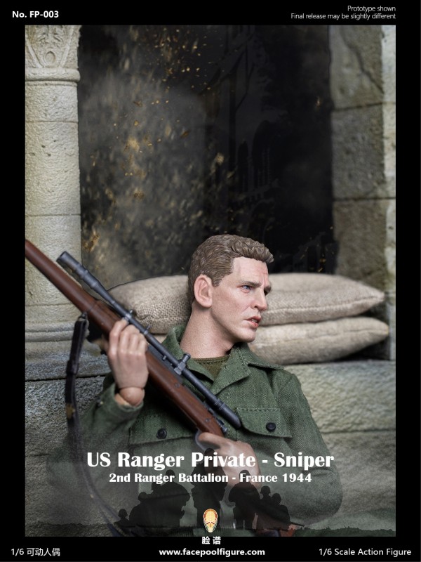(最彼一盒) Facepoolfigure 臉譜模玩 FP003B 1/6 二戰美軍遊騎兵狙擊手 - 法國1944 特别版 ( FP-003B )(現貨價 1506HKD)