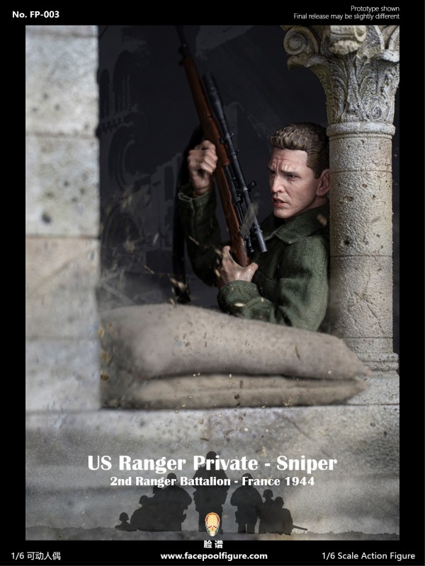 (最彼一盒) Facepoolfigure 臉譜模玩 FP003B 1/6 二戰美軍遊騎兵狙擊手 - 法國1944 特别版 ( FP-003B )(現貨價 1506HKD)