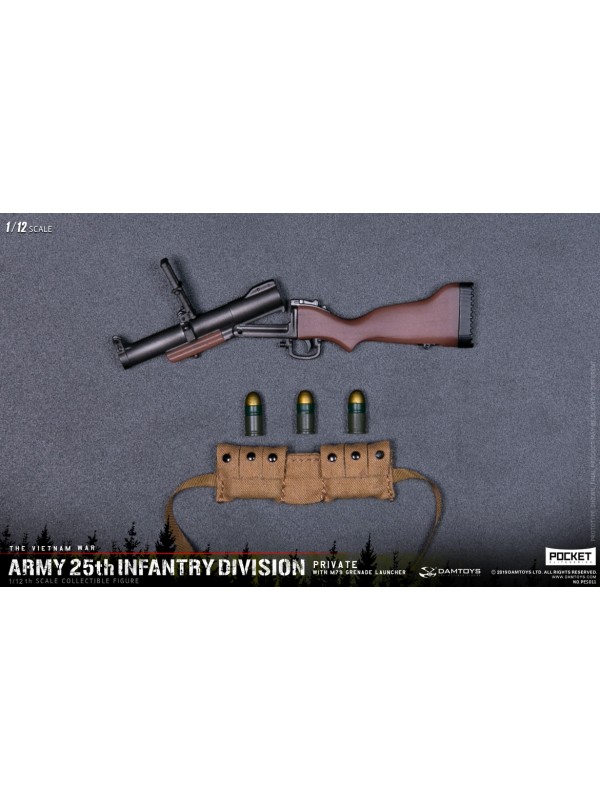 (售罄) DAMTOYS PES011 1/12 美國陸軍25步兵師 新兵 M79 榴彈手