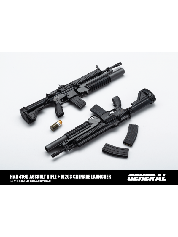 (售罄) GENERAL GA-001 1/6 H&K 416D  突擊步槍+榴彈炮組   