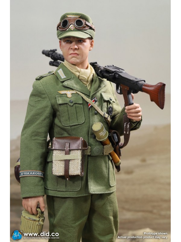 (預訂)  DID D80158 1/6 二戰德軍北非國防軍機槍手比亞斯(預訂價 1288HKD)