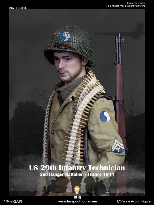 (預訂) Facepoolfigure 臉譜模玩 FP004A 1/6二戰美軍29師技術士官 - 法國1944 普通版 (預訂價HKD$858 )