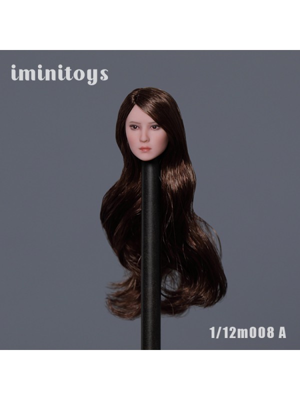 (預訂) IminiToys M008 1/12 亞洲美女頭雕 白膚 (預訂價 HKD$ 218)