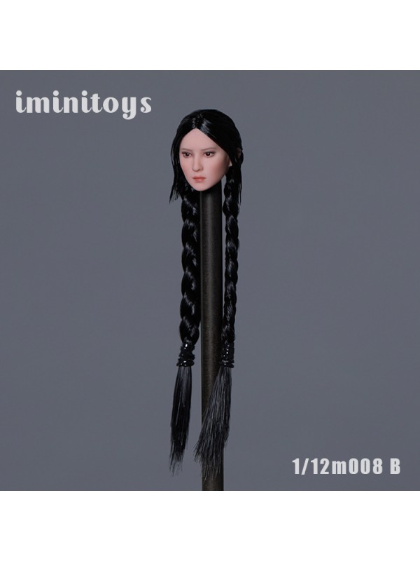 (預訂) IminiToys M008 1/12 亞洲美女頭雕 白膚 (預訂價 HKD$ 218)