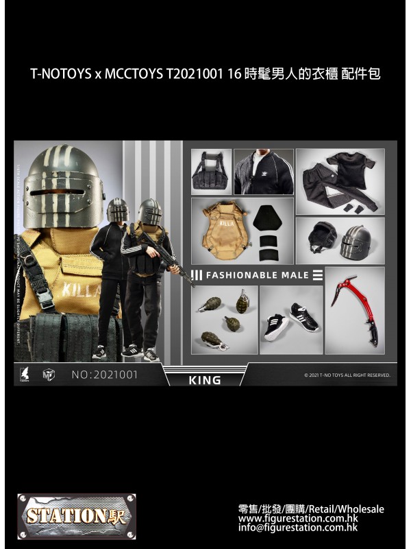 (預訂) T-NOTOYS x MCCTOYS 聯名   T2021001 1/6 King 時髦男人的衣櫃 配件包 (預訂價 HKD$ 515)